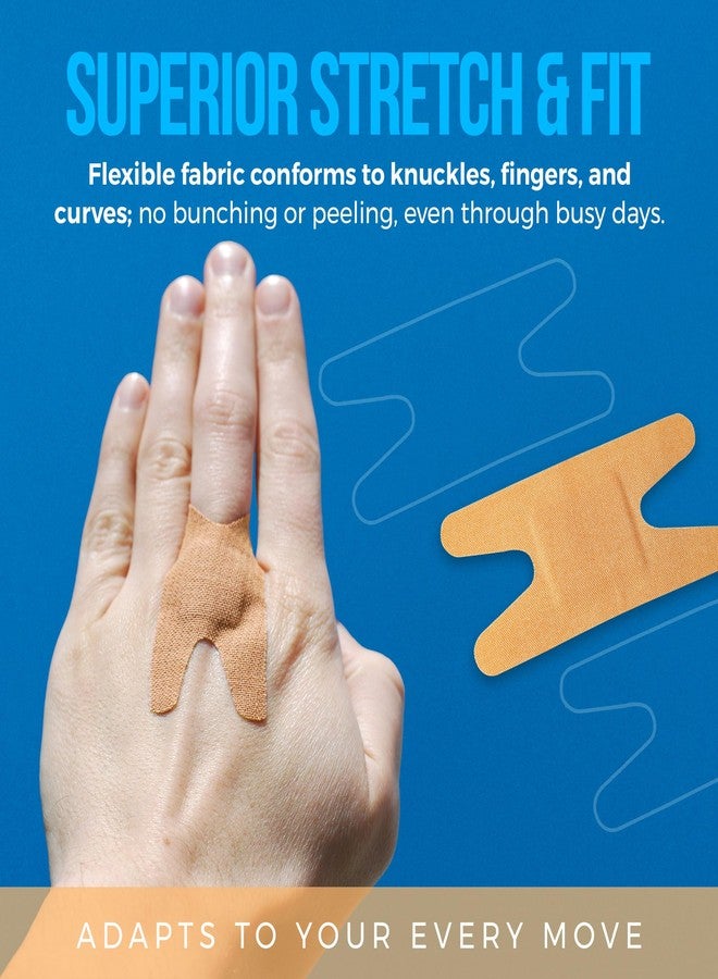 ميدكا ضمادات مرنة للمفاصل - ضمادات قماشية مرنة لاصقة للعناية بالأصابع وحماية الجروح - عبوة من 100 ضمادة - Image 3